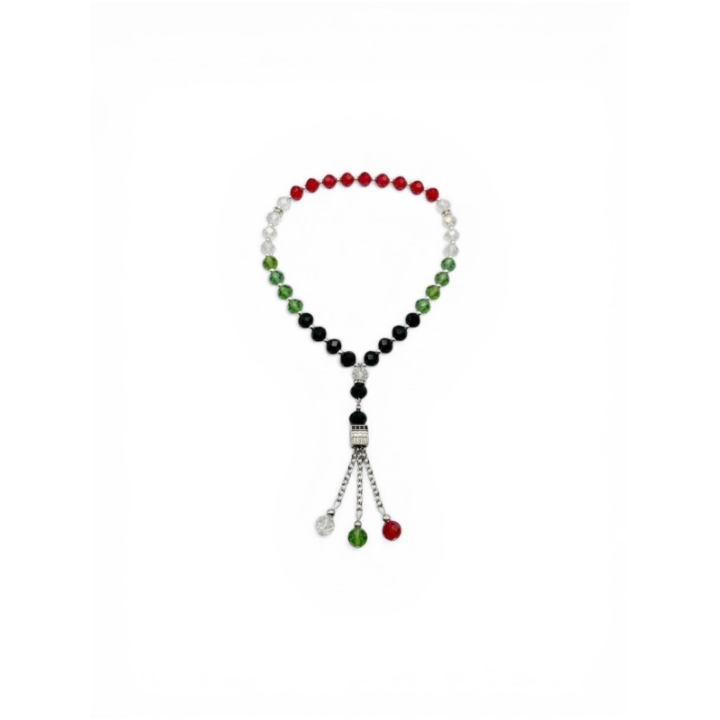 Tasbih Palestine 33 Perles - Chapelet Solidaire (Bénéfices Reversés)