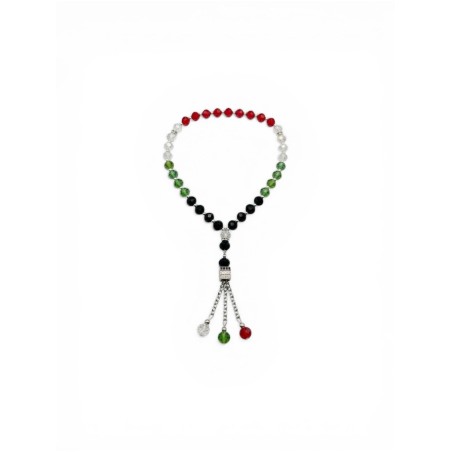 Tasbih Palestine 33 Perles - Chapelet Solidaire (Bénéfices Reversés)