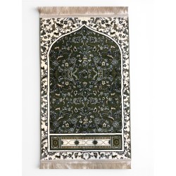 Tapis de prière Mihrab Impérial Vert Rawdah — Collection Rawdah